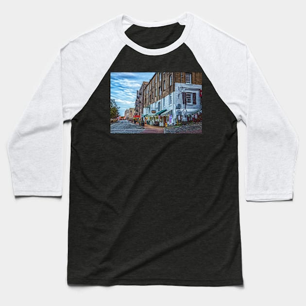 River Street Savannah Georgia Baseball T-Shirt by Gestalt Imagery